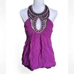 Y2K Bebe beaded halter babydoll